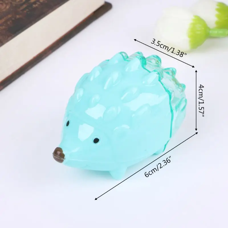 

Cute Cartoon Hedgehog Pencil Sharpener Double Holes Stationery Gift Random Color