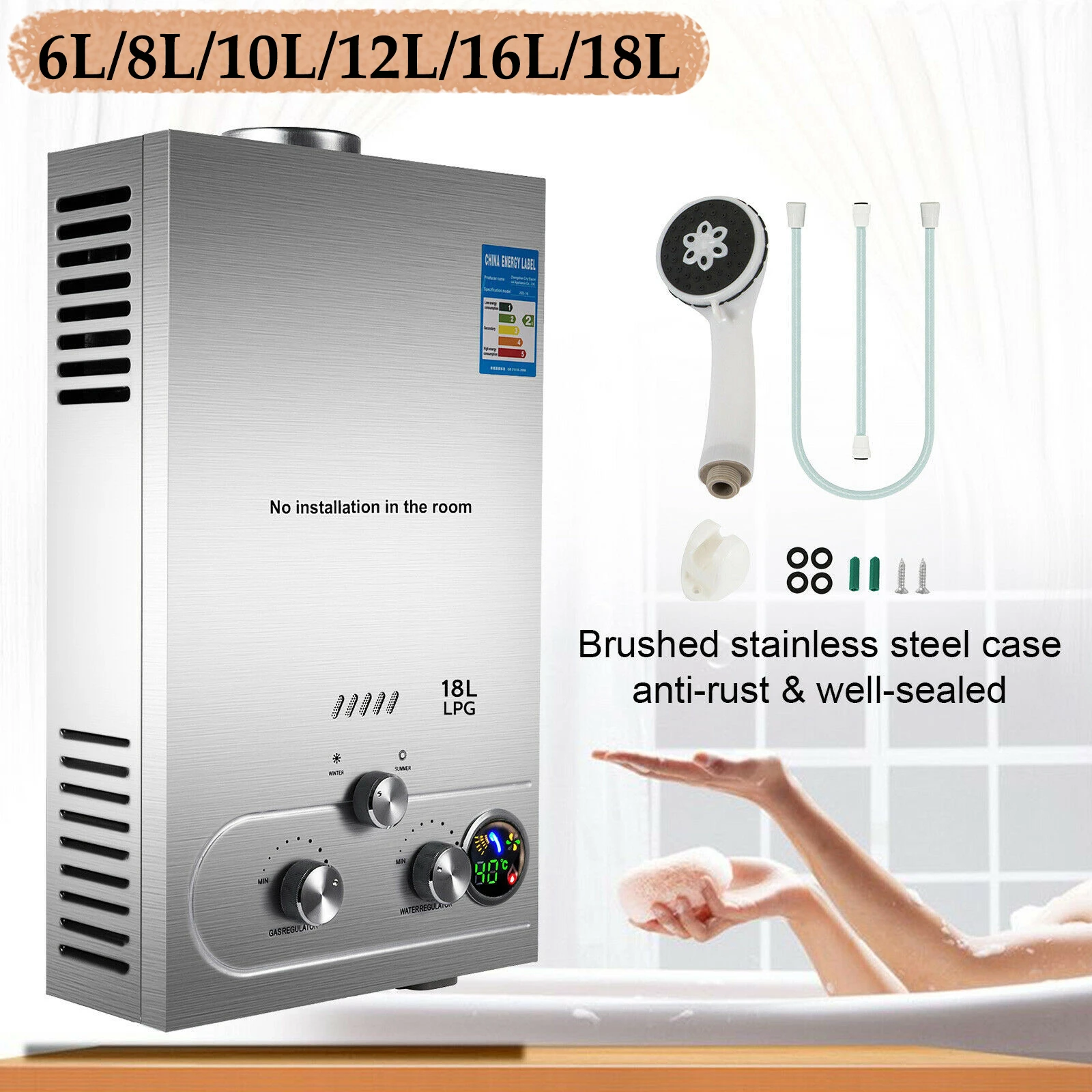 Chauffe eau Gaz Bosch Pour Mobil Home Notice Chauffe-eau Sans Réservoir Au Gaz Propane, 6 À 18l, 4,8 Gpm, En Acier  Inoxydable, À La Demande - Outil Pièces - AliExpress