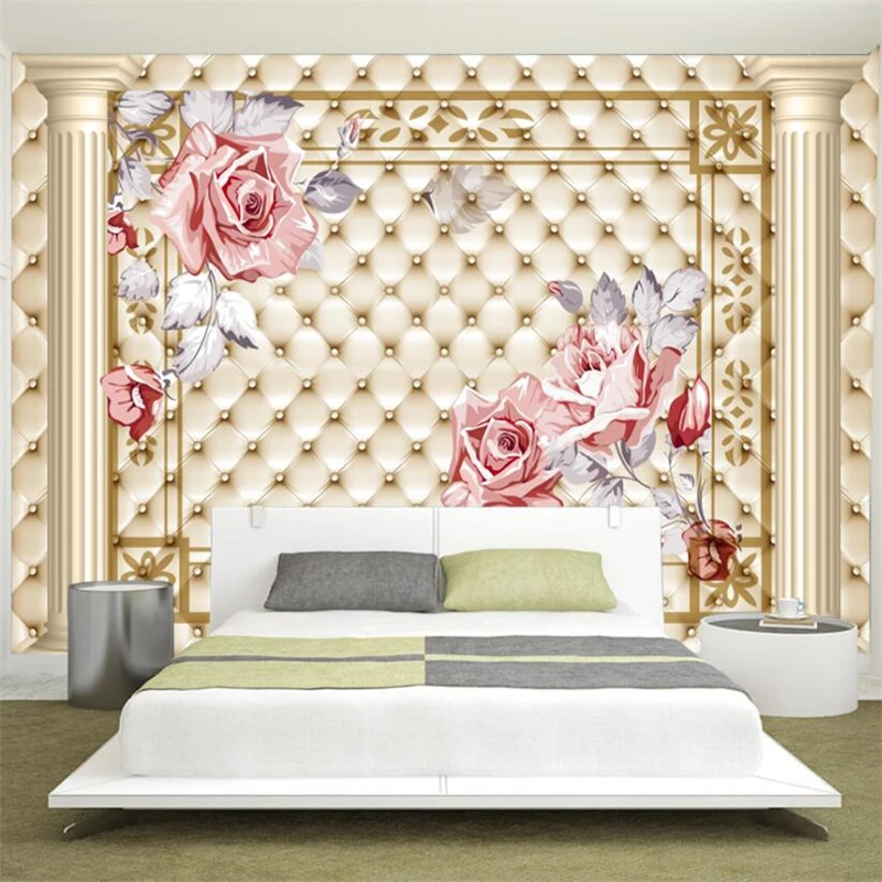 

Wellyu Custom wallpaper 3d tile mosaic marble relief TV background wall painting living room bedroom hotel decoration painting