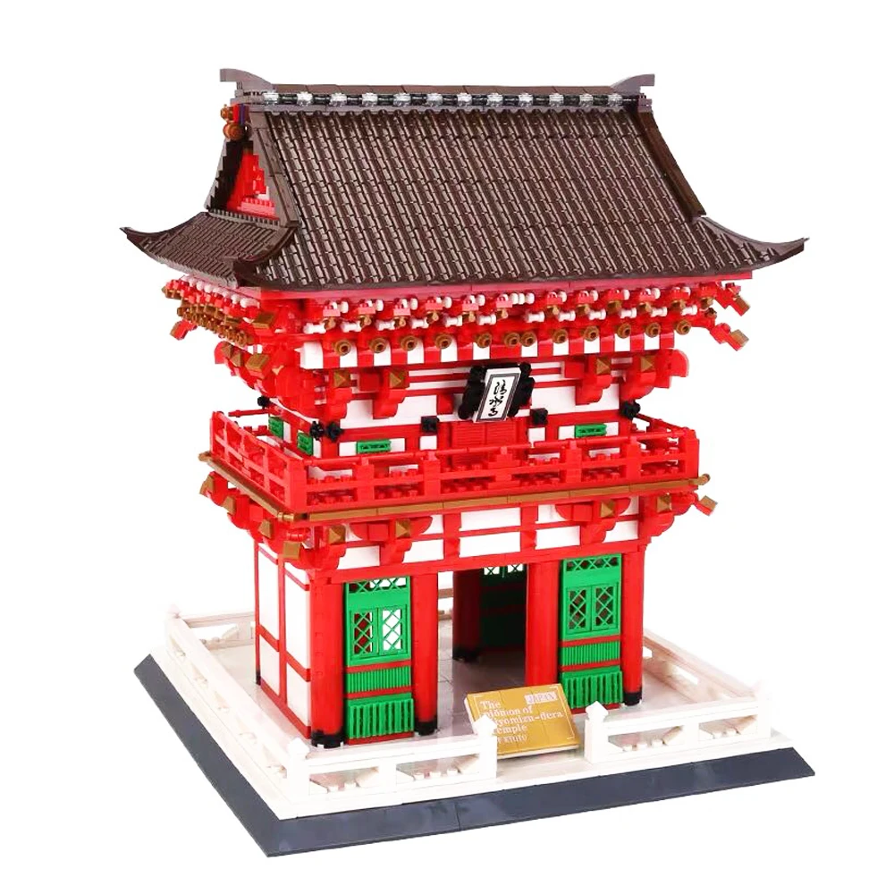 Wange 6212 2409 шт. архитектурные Блоки Модель храма Kiyomizu строительный кирпичный дом