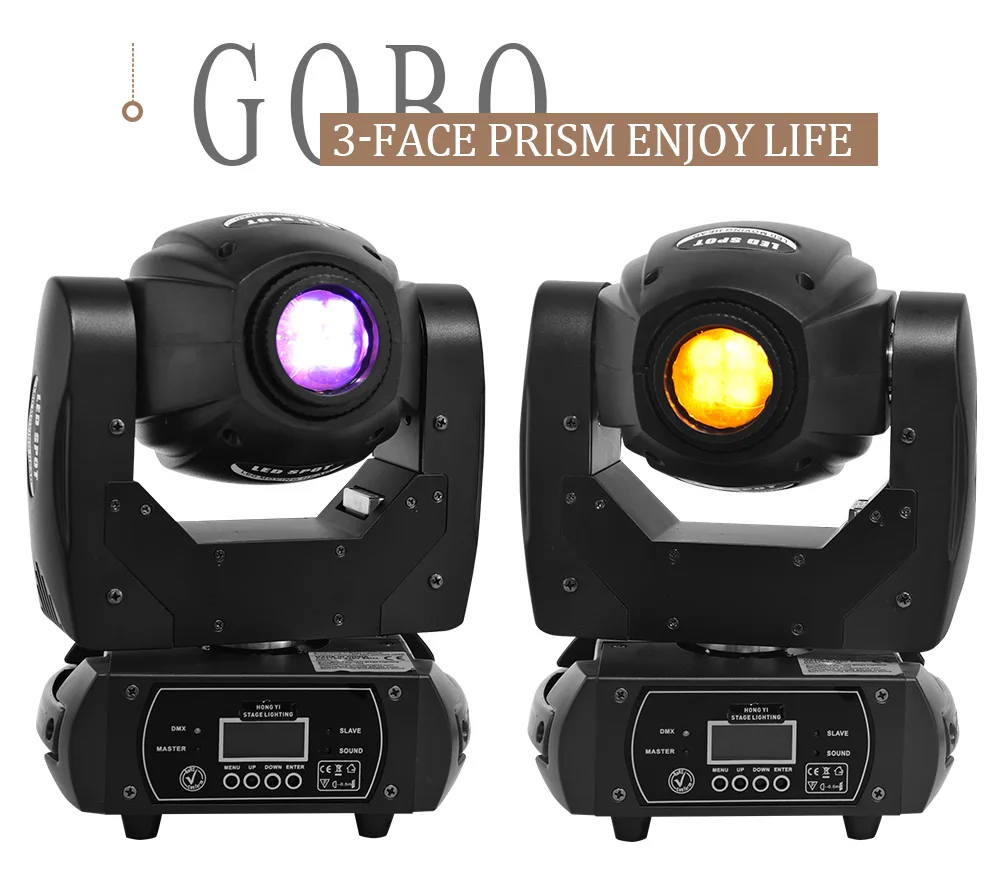 Светодиодный сценический свет 60 Вт DJ 3 Призма Gobo Spot светодиодный DMX 512 10/12 каналов вечерние светильники (8 шт./партия)