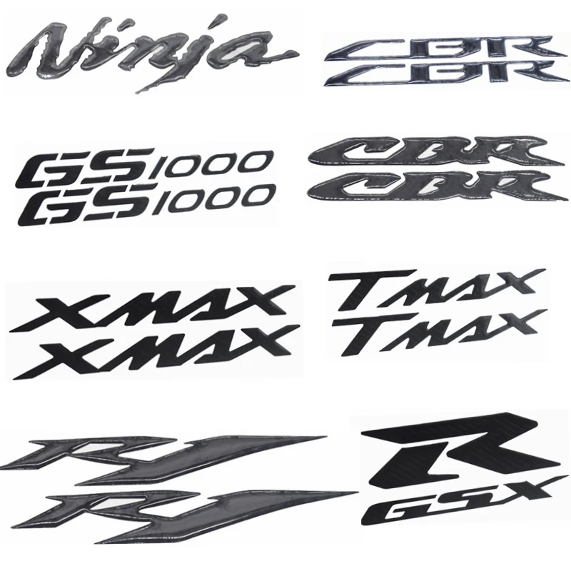 Универсальные 3D наклейки для мотоцикла с боками NINJA R1 GSXR CBR GS1000 GS1200 XMAX TMAX|Наклейки