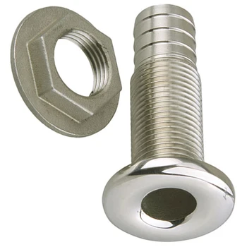 

Marine Connector Hose Barb Stainless Steel Drain Pipe Tube Thru Hull Silver 316 Drain Joint Fitting for Boat Yacht 3/8