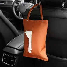 Искусственная кожа бумажная коробка для полотенец спинка может быть подвешена для салона автомобиля изделия могут быть собраны картонным рукавом