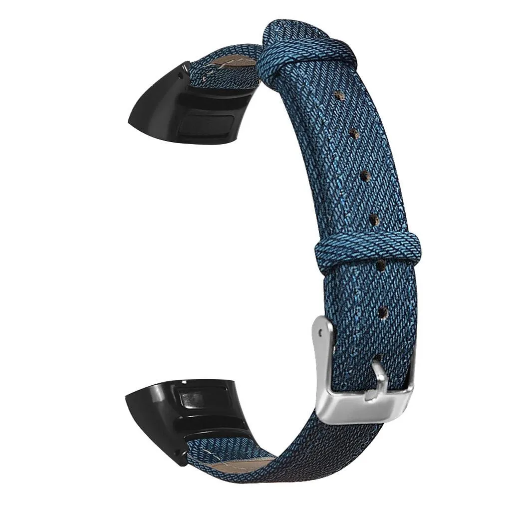 Умные браслеты из джинсовой ткани и кожи ремешок совместимый с Huawei Honor Band 5/4