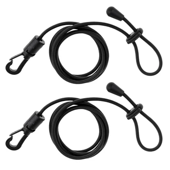 

2 Pieces Elastic Safety Kayak Canoe Paddle Leash Fishing Rod Cord - Varies Colors for All Types of Paddles and Fishing Rods