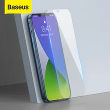Baseus 2 pçs 0.3mm vidro temperado para iphone 12 pro max capa completa protetor de tela para iphone mini filme de vidro para iphone 12