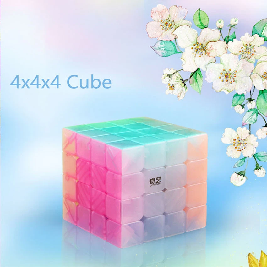 QIYI 4x4x4 желе magic cube stickerless куб головоломка Профессиональный Скорость cubo magico, Обучающие образовательные игрушки для студентов