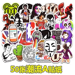 Багажная клейкая бумага не повторяет 50 Harajuku Звезда креативный Douyin водонепроницаемый граффити мультфильм Автомобильная наклейка