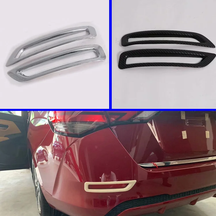 

For Nissan Sylphy B18 Sentra 2019-2020 Car Accessories Rear Reflector Fog Light Lamp Cover Trim Bezel Frame Styling Garnish