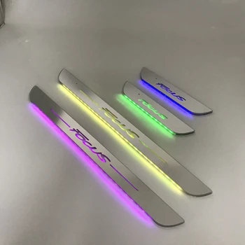 

led threshold welcome Light wireless magnet adsorption door sill plate Decorative lights for seat leon, 4pcs
