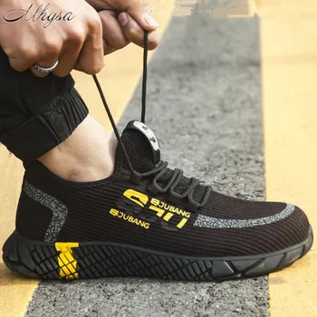 

2020 men new fashion outdoor steel head protection anti-smash men work shoes men safety shoes anti-slip Zapatos de hombre 36-48