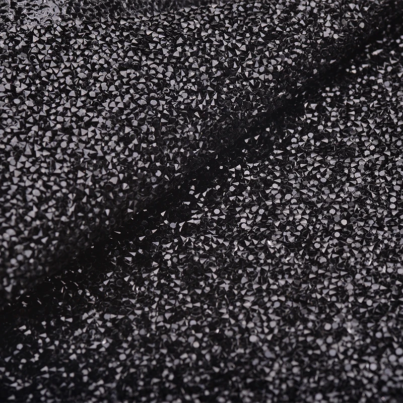 JUNAO 24*40 см Черный AB самоклеящаяся кристальная ткань стразы на сетчатой основе отделка Камешки из смолы аппликация горячей фиксации лист со стразами для рукоделия