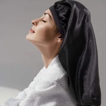 

4pcs Chic Long Nightcap High Elasticity Sleeping Cap Practical Hair Protection Hat Hair Accessory for Women Ladies Female