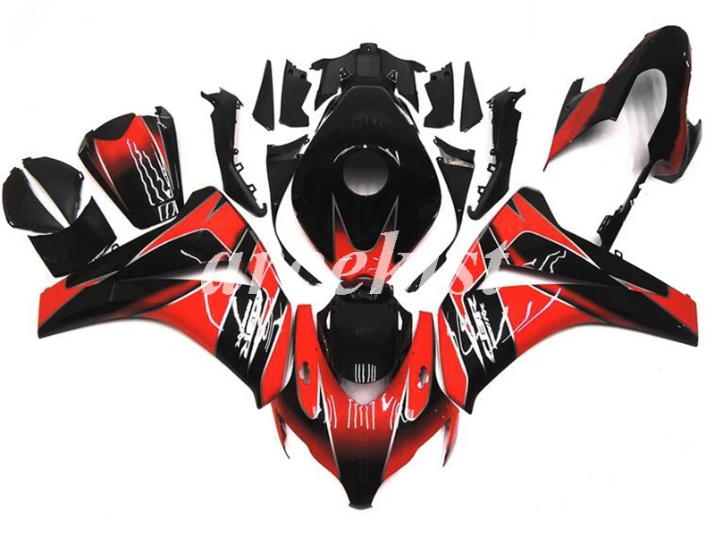 ABS инжектор мотоцикл обтекатели комплект Подходит для Honda CBR1000RR CBR1000 2008 2009 2010 2011 08 09 10 11 Кузов Набор красный черный