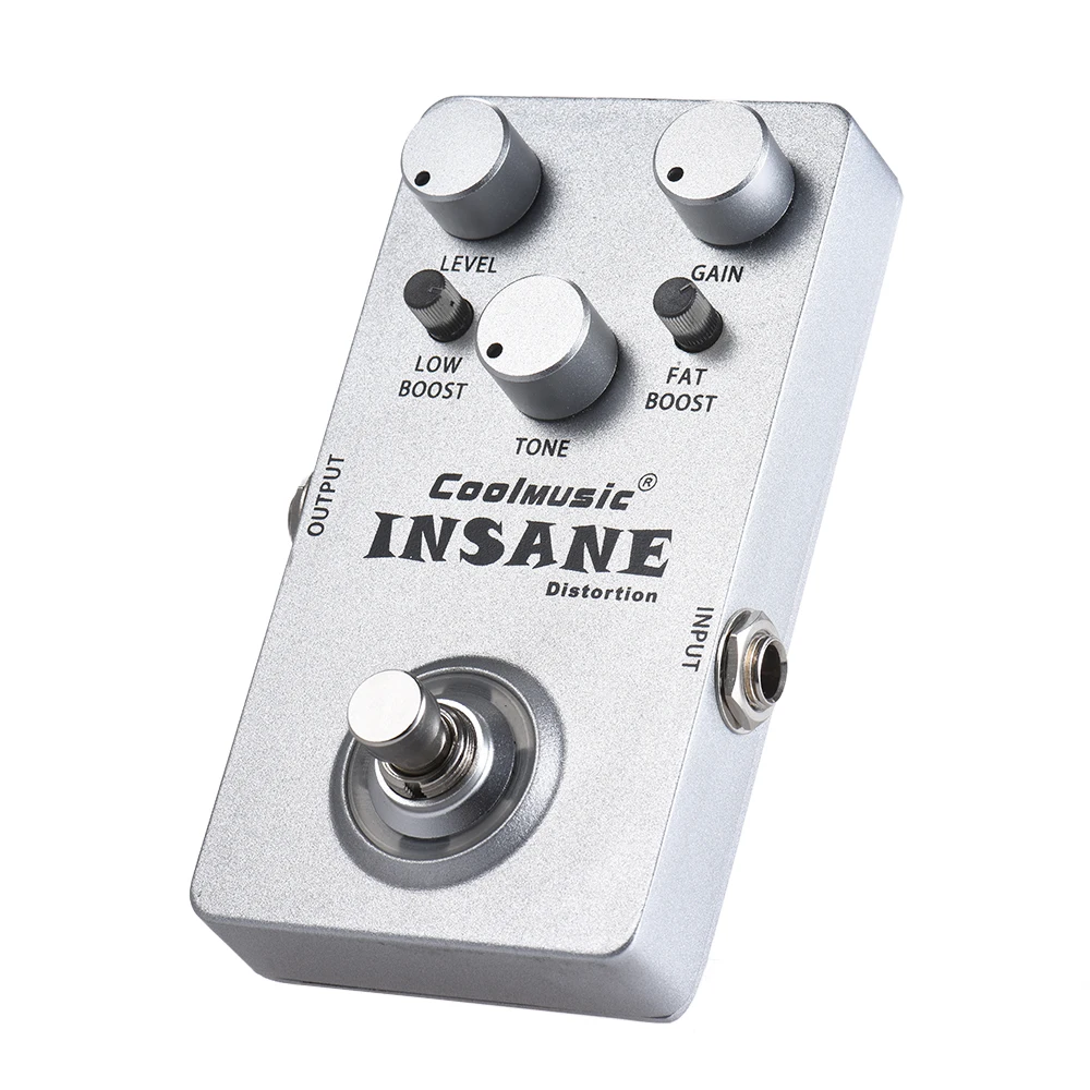 Coolmusic Pedal de distorsión Insane para guitarra, accesorios de