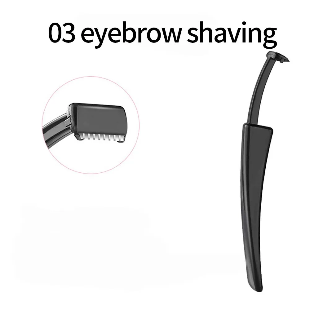 5pcEyebrow триммер черный розовый для бровей формовочный нож и ножницы комплект из двух предметов для женщин инструменты для красоты Инструменты для бритья инструменты для ухода за бровями набор
