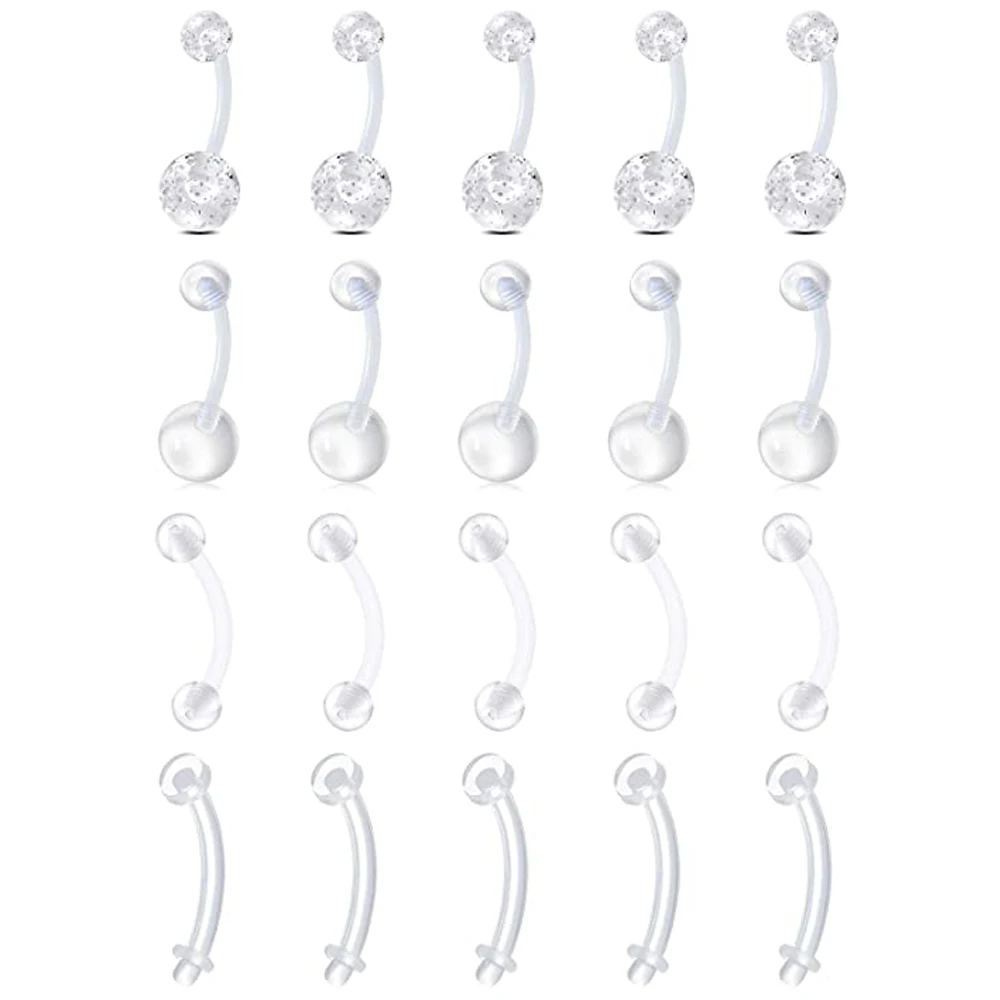 Plastic Belly Button Piercing