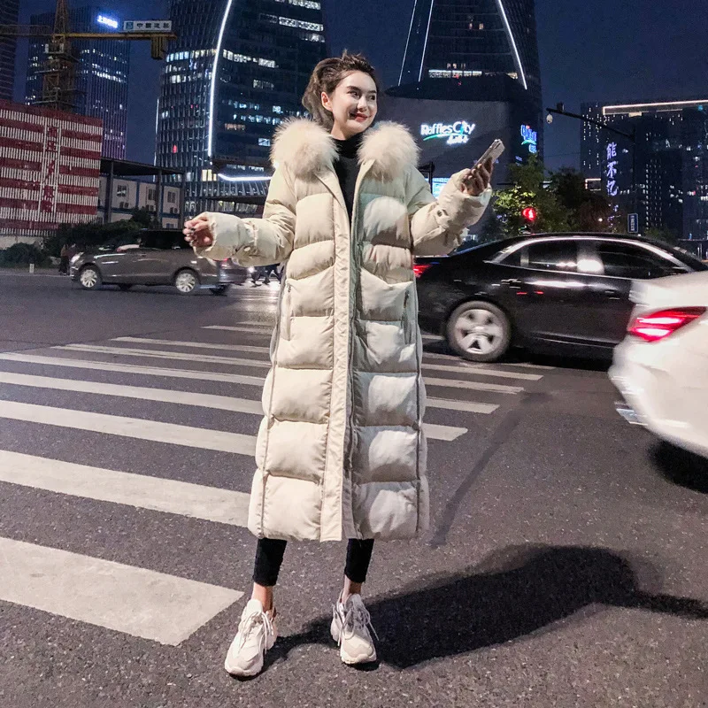 

2019 Winter New Style Coat Korean-style Mid-length off Season down Jacket Cotton-padded Clothes Loose-Fit Cotton-padded Clothes