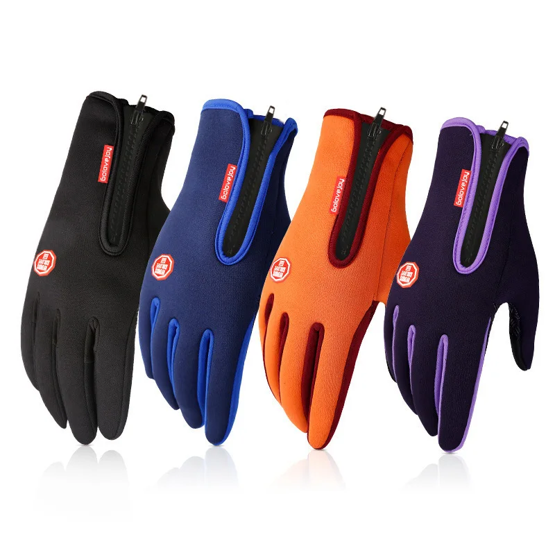 Водонепроницаемые теплые перчатки унисекс ветрозащитные уличные перчатки утолщенные теплые противоскользящие сенсорные перчатки для вождения велосипедные перчатки тактические перчатки