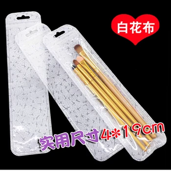 

4.5*19cm White/Clear Self Seal Zipper Plastic Retail Packaging Pack Poly Bag Ziplock watch pen Storage Bag With Hang Hole 100pcs