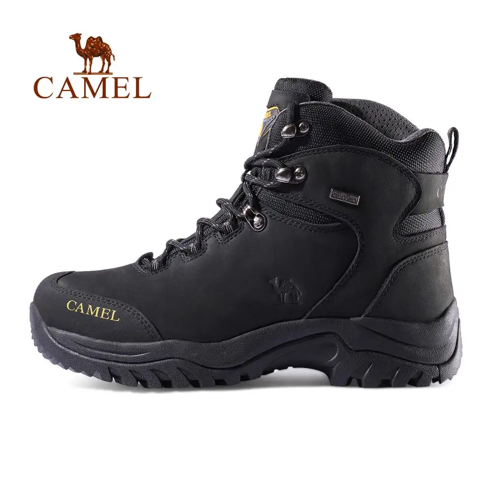 CAMEL/Женская обувь с высоким берцем; прочные нескользящие теплые ботинки для альпинизма и походов; военные тактические ботинки - Цвет: 445Black Male