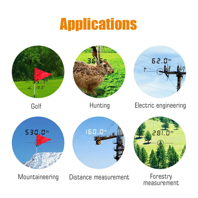 Mileseey PF210 600M Golf Laser Rangefinder Mini Golf Slope Adjusted Mode Sport Laser Distance Meter Rangefinder for Hunting