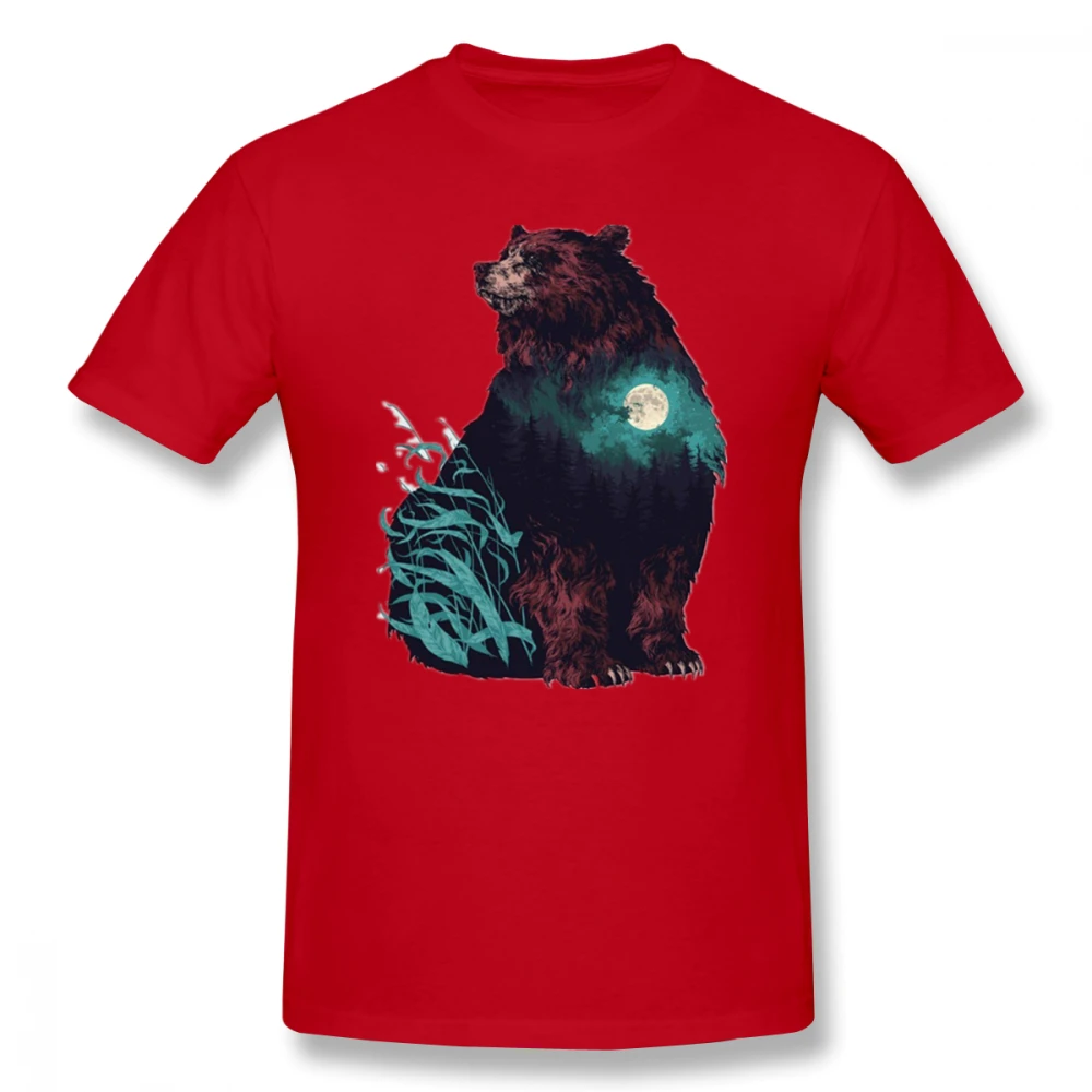 2019 funny tee Big Bear In Contemplation t shirts men cotton tops cool t shirt summer Men's Basic Short Sleeve T-Shirt