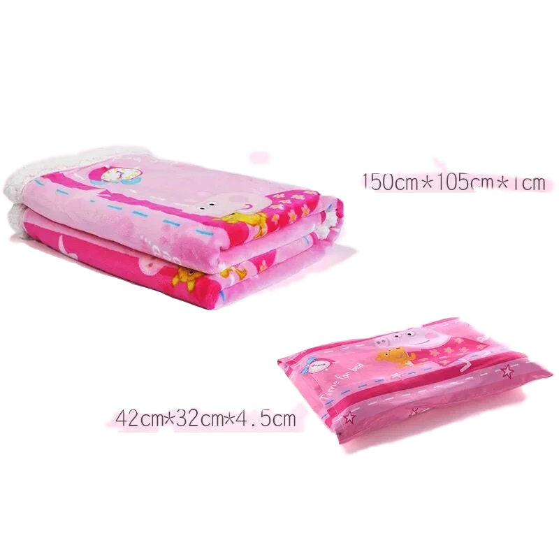 02blanket Pillowsuit Оригинальная хлопковая подушка со Свинкой Пеппой и грязью+ одеяло, 140 см, одеяло+ 110 см, набор подушек, плюшевое одеяло, осень/зима, детская игрушка - Цвет: 02blanket Pillowsuit