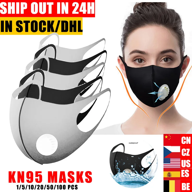 

Thicken Respiratory Dust Mouth Mask Version Men Women Anti-fog Haze Dust Pm2.5 Pollen 3D Cropped Breathable Valve Mask KF94 FFP3