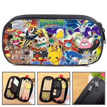 

Cartoon Boys Girls Pokemon Pencil Case Students Pikachu Pen Bag Anime High Quality Cute Stationery Bag Fashion Pencil Box Gift