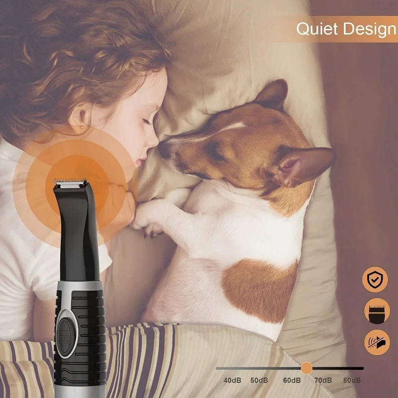Dog Grooming Clippers Cat And Small Dog Clippers Low Noise Electric Pet Trimmer Trim Paws Eyes Ears Face Around The Hair pet clipper dog hair trimmer pet hair trimmer dog clipper