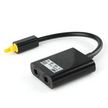 

Digital Optical Fiber Audio Cable 1 Male to 2 Female Splitter Adapter Black Computer and office connection and connector