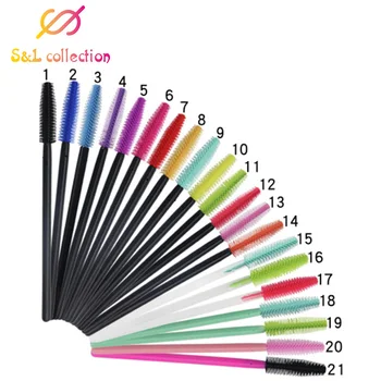 

50pcs Makeup Eyelashes Brushes For Eyelash Extension Mascara Applicator Wands Silicone Disposable Mascara Brush Make Up brushes