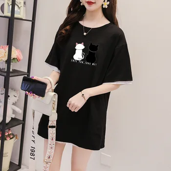 

Women Casual T Shirt Female Gray Short Sleeve Top Tees Printed t-shirt White