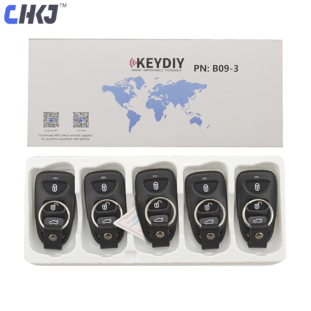 CHKJ 5 шт./лот KEYDIY KD B Series B09 3 кнопки для KD900/KD900 +/KD200/URG200/Mini ключ программатор
