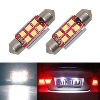 

2x Car Led Error Free 36mm C5W 3030 SMD Lamp 12V License Plate Lights For BMW E46 E90 E92 E39 E53 E60 E71 Mini Cooper