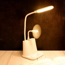 Перезаряжаемый светодиодный Настольный светильник с USB сенсорной регулировкой яркости, настольная лампа для детей, чтения, учебы, прикроватная, для гостиной, спальни