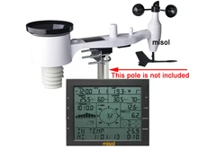 MISOL / professional weather station / wind speed /direction rain meter pressure temperature humidity UV / with solar charge