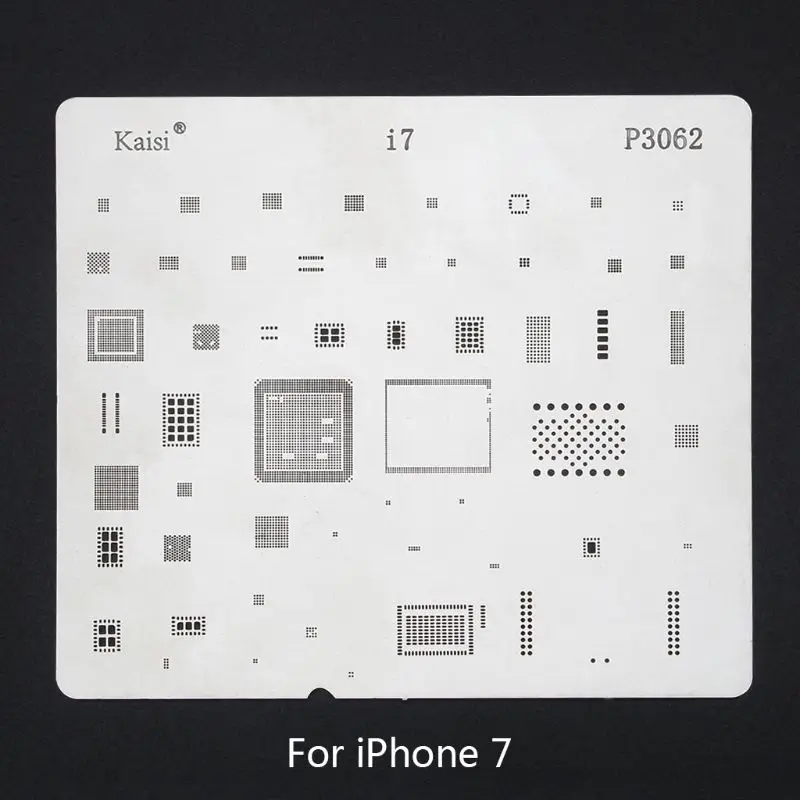 1 шт. Нержавеющая сталь IC чип NEC и BGA реболлинг трафарет Наборы Набор для пайки шаблон iPhone XS MAX/XR/XS/X/8 Plus/8 Plus/7 Plus/iPhone 7 Plus/6 S Plus/6 S Plus - Цвет: H