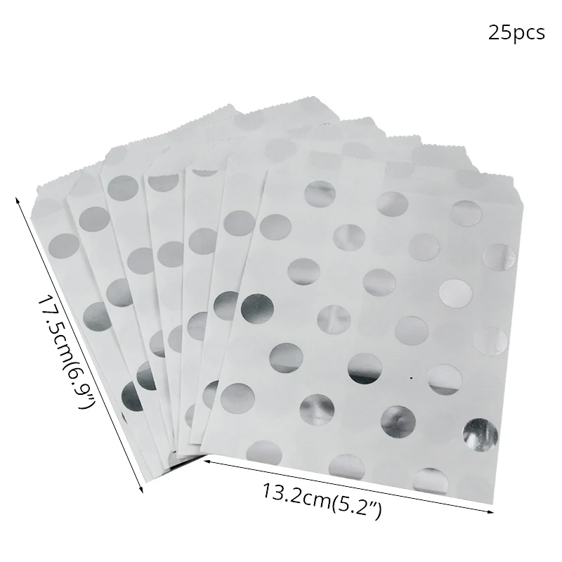 25pcs style B Подарочная сумка MEIDDING в Золотой горошек, в полоску, со звездами, для детей, на день рождения, для украшения вечеринки, для десерта, конфет, печенья, подарочные пакеты, Упаковочная полосатая коробка для конфет - Цвет: 25pcs style B