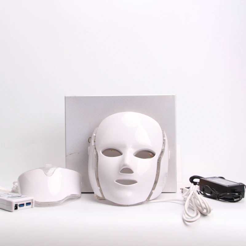 

LiCheng LED Facial Mask Beauty Skin Rejuvenation Photon Light 7 Colors Mask with Neck Therapy Wrinkle Acne Tighten Skin Tool