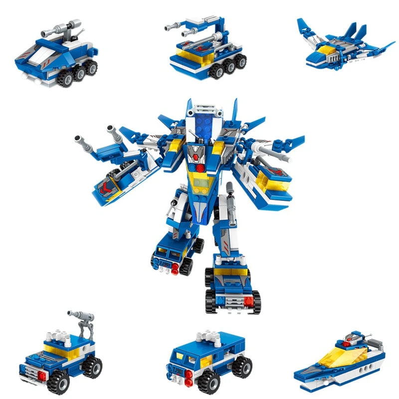 6 In1 Marine, Air And Air Force Put Together Building Blocks For Children'S Intelligence Put Together Diy Toys