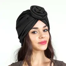 Уход за волосами шапочка Мода хлопок 3D Цветочный узел Купание Спящая шапочка для волос женский тюрбан