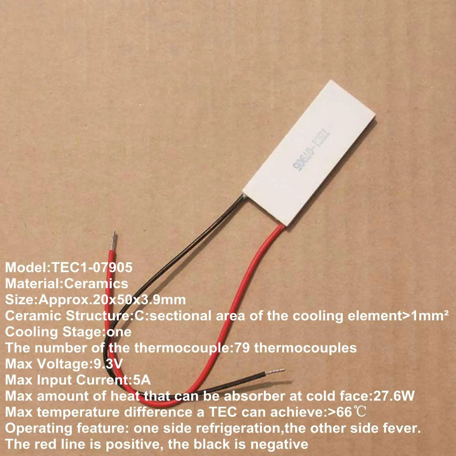 Modulo Peltier TEC1-12709 - Dissipatore Termoelettrico 12V 82W Per Raffreddamento - Foto 4