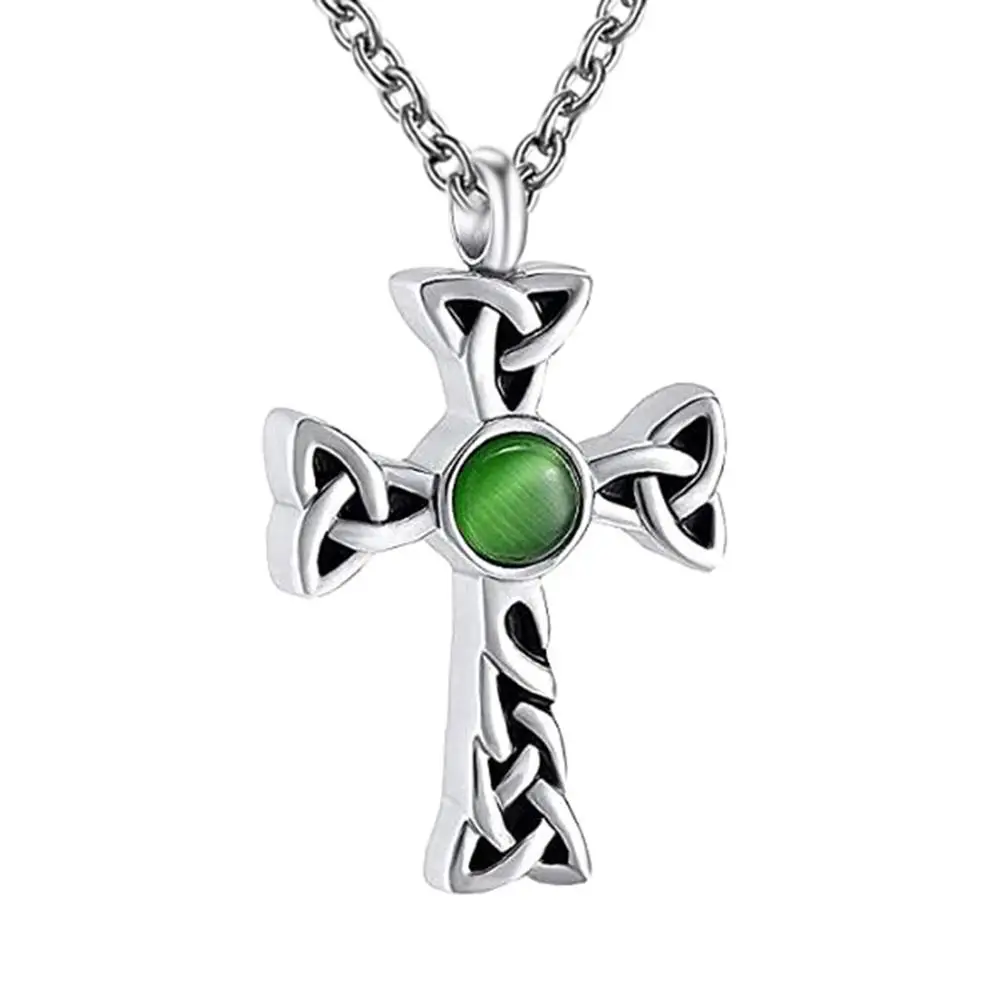 Classic Cross Memorial Locket with Crystal Stainless Steel Cremation Jewelry Urn Necklace for Ashes Keepsake Pendant Classic Cross Memorial Locket with Crystal Stainless Steel Cremation Jewelry Urn Necklace for Ashes Keepsake Pendant