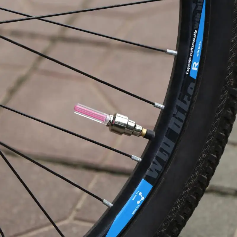 

2pcs MTB Bicycle Wheel Tire Valve Caps Light Bike Tyre LED Neon Glow Lamp