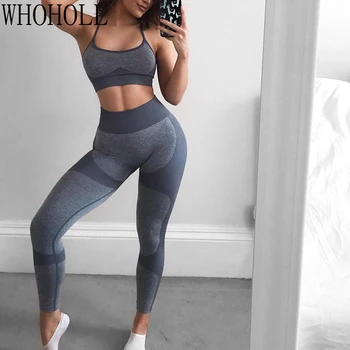 

Women Seamless yoga set Fitness Suits GYM Cloth Yoga Long Sleeve Shirts High Waist Leggings Workout Pants Shirts