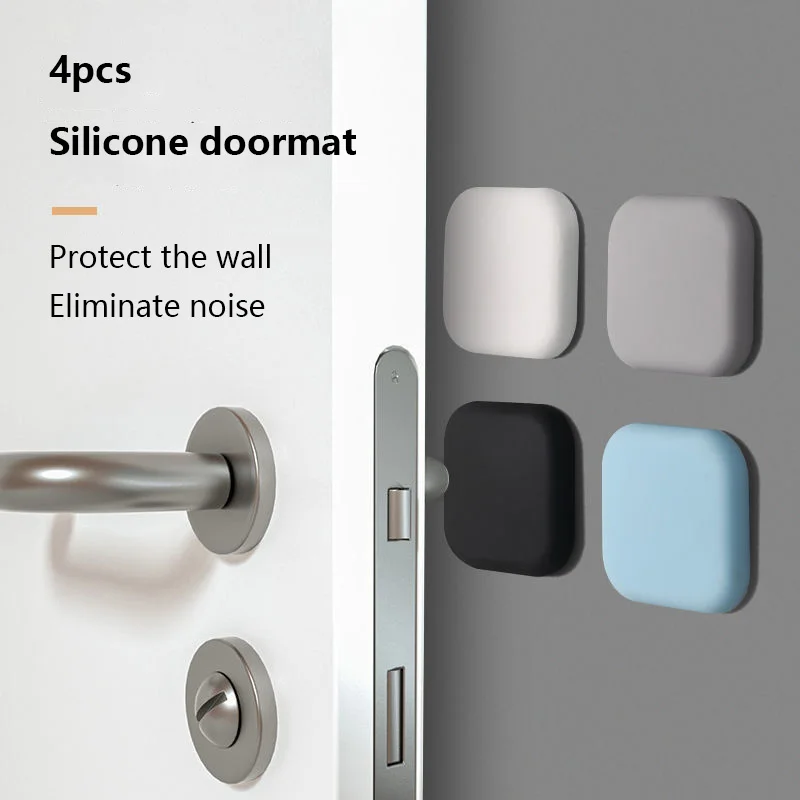 4pcs Thickening Silicone Crash Pad Home Anti-collision Strong Sticky Door Back Handle Shockproof Wall Mute Protective | Дом и сад
