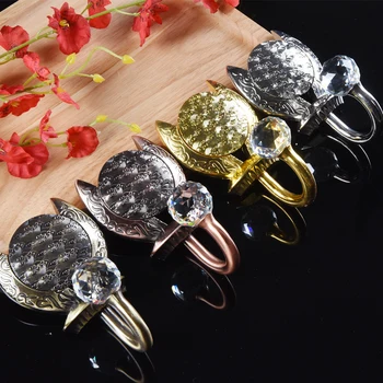 

AIBOULLY 2Pcs/set High Quality Fashion Curtain Hooks Holder Hanger Bronze Display Rack Wall Hook Curtain decoration Accessories